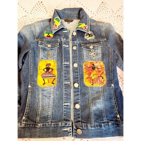 Baccini Denim Jean Jacket Youth Size Medium - Picture 5 of 9